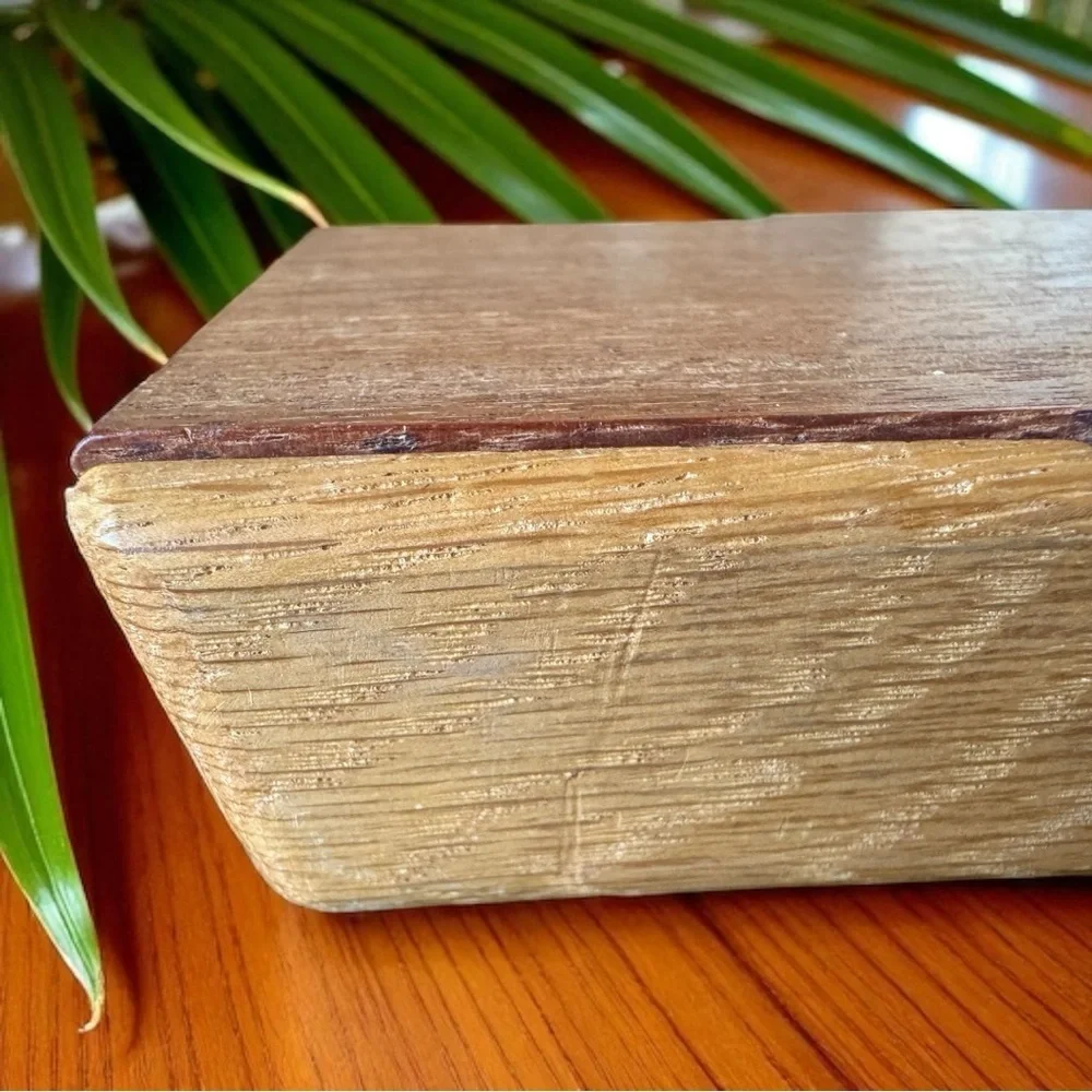 Handcrafted Wooden Trinket Box with Brass Knob – Artist Marked